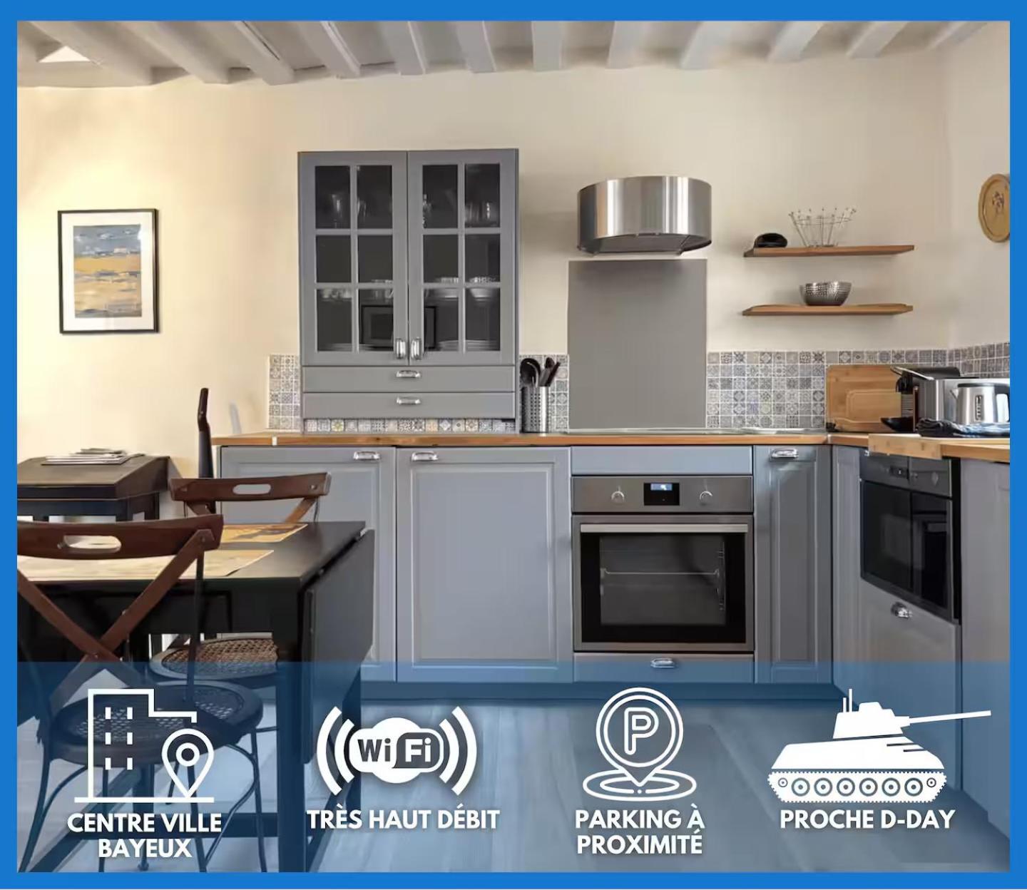 Les Remparts Apt Spacieux 1 Er Etage Renove Joliment Decore Bien Equipe Plein Centre Bayeux Proche Plages Du Debarquement Parking Gratuit A Proximite Exteriör bild